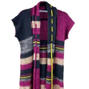 Skovhuus Striped Sweater Vest Size S Danish Art To Wear